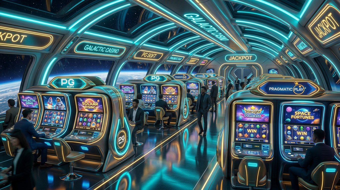 ศาลาเกมสล็อตบนยานอวกาศ UPPER 168 หน้าจอเกม PG Soft และ Pragmatic Play